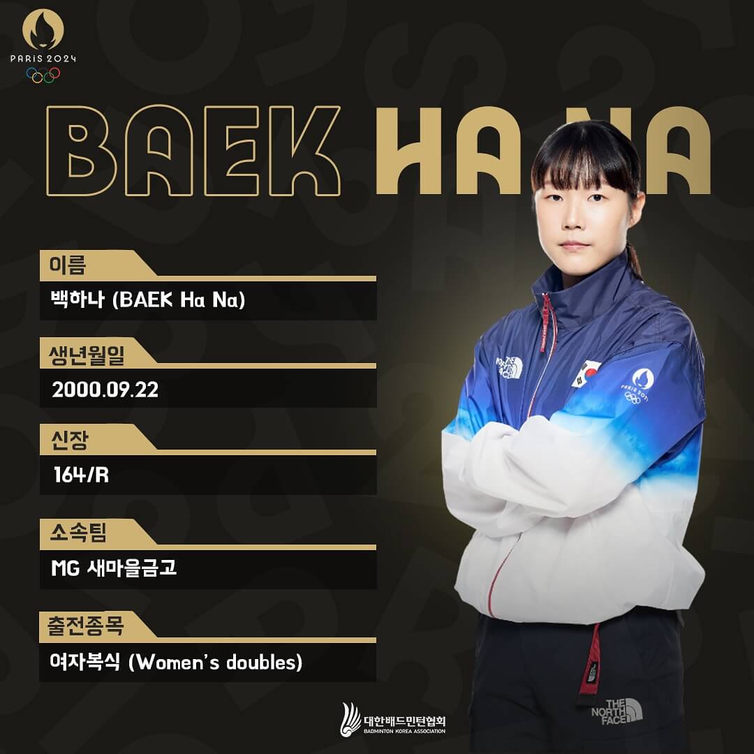 2024파리올림픽배드민턴국가대표선수단-백하나