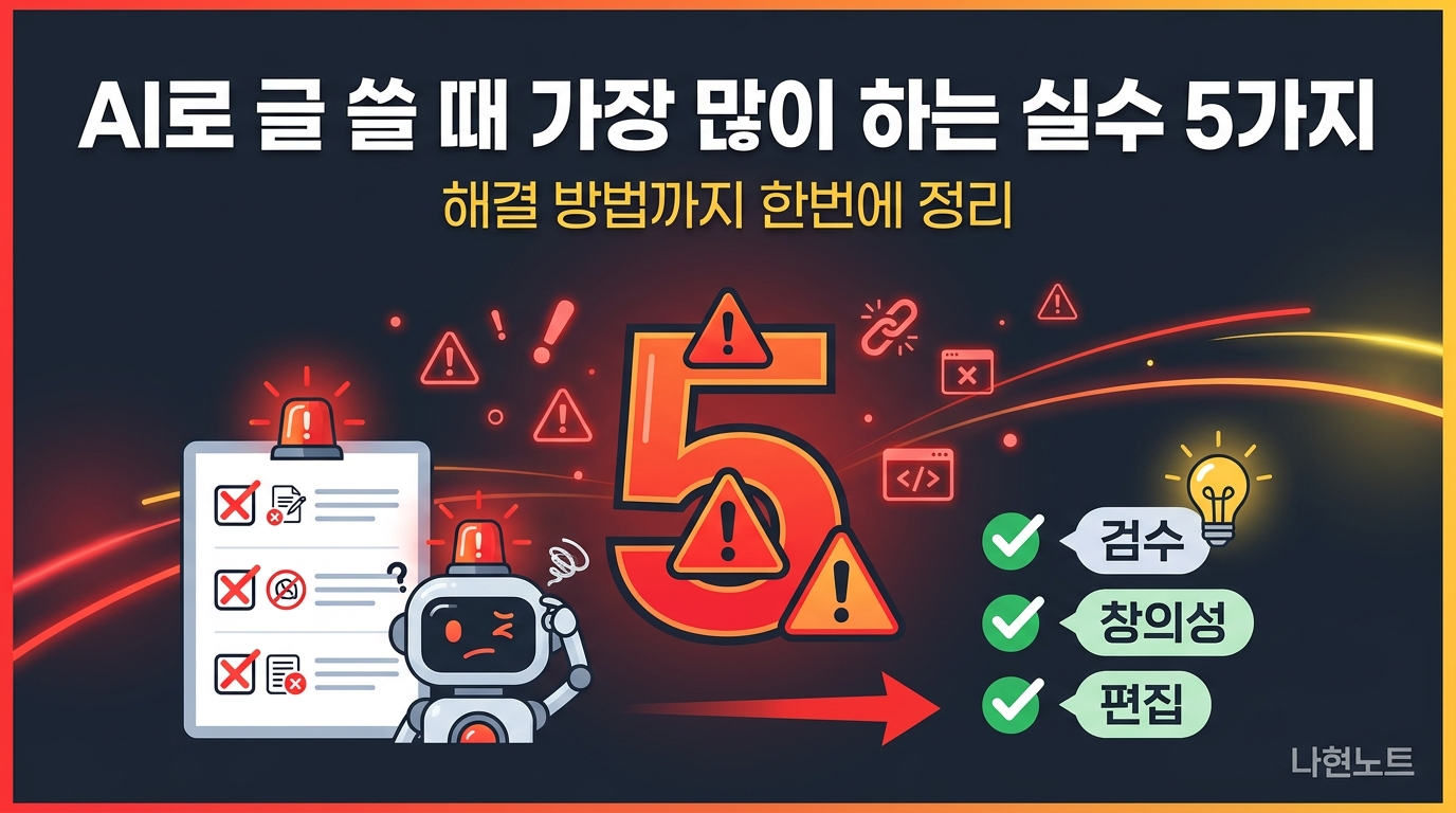 AI로 글 쓸 때 가장 많이 하는 실수 5가지