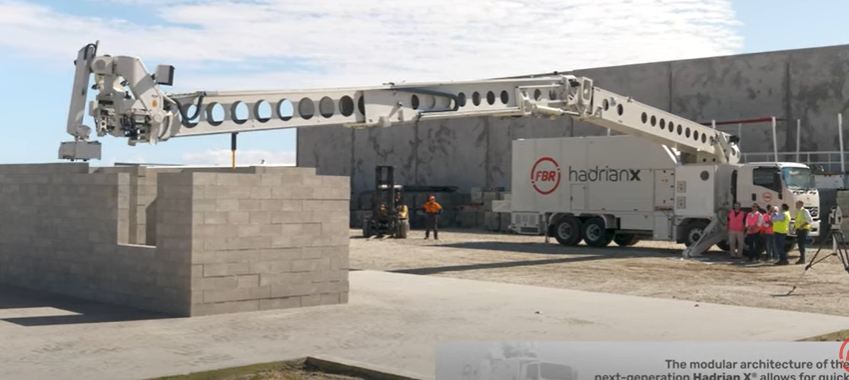 FBR 차세대 하드리안 X 블록 시공 로봇 FBR completes first outdoor test build using next-gen Hadrian X robot