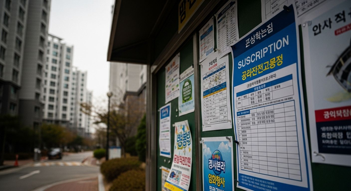 청약 공고 게시판 실사