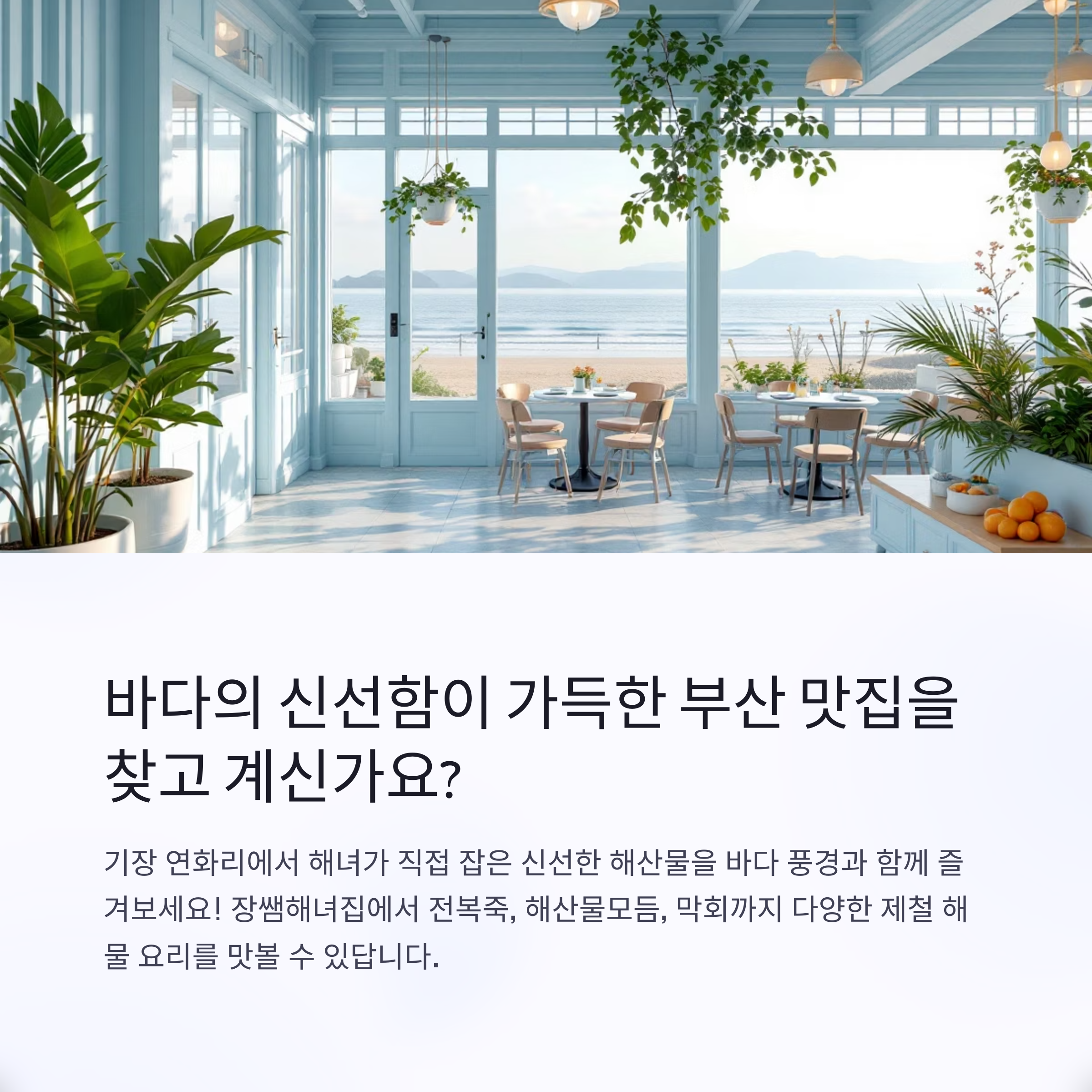 부산 연화리 맛집 장쌤해녀집의 모든 것