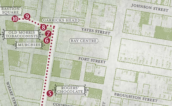 캐나다 유령의 도시 - 빅토리아 다운타운 도보 여행 추천 명소 코스맵