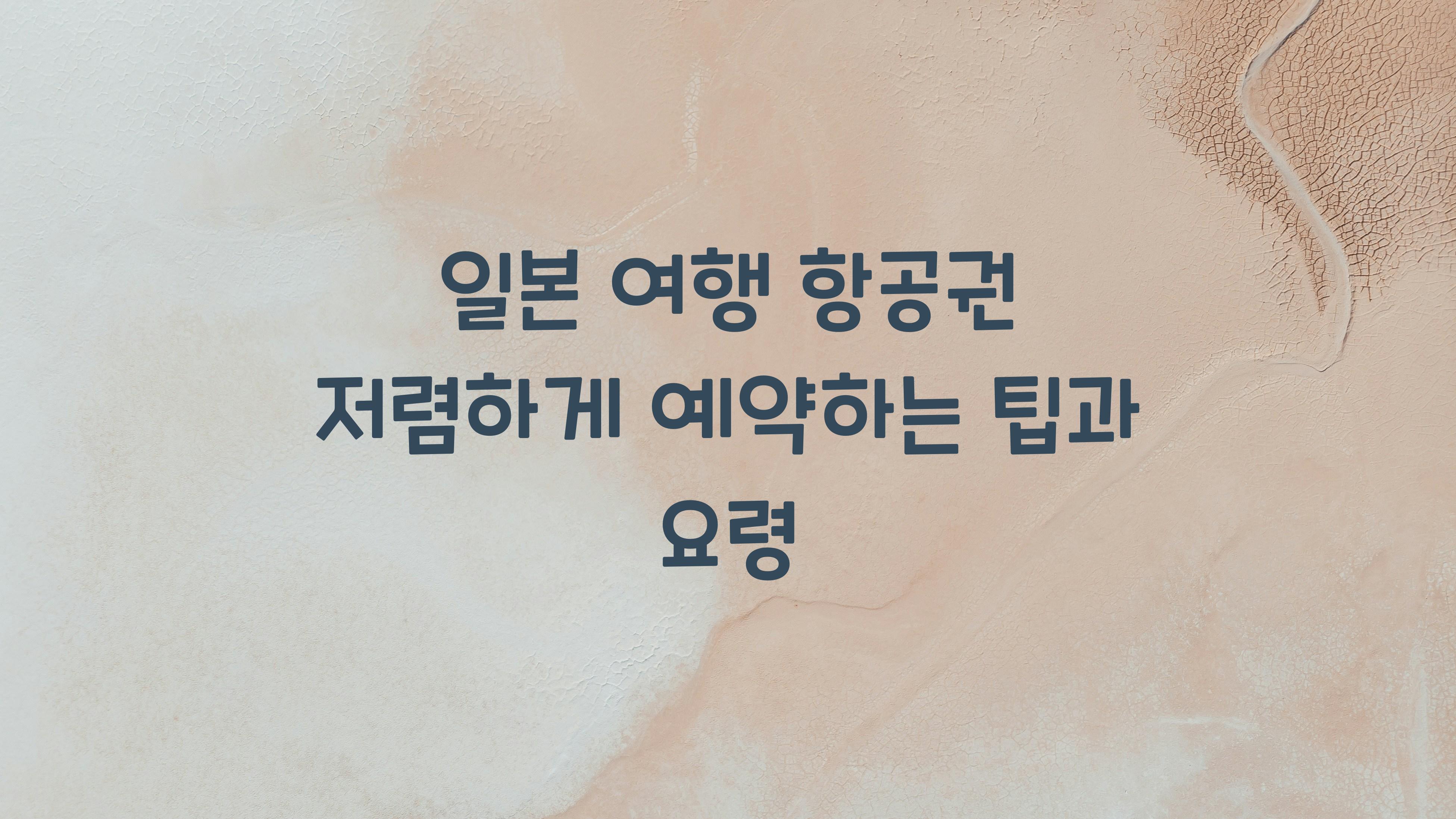 일본 여행 항공권 저렴