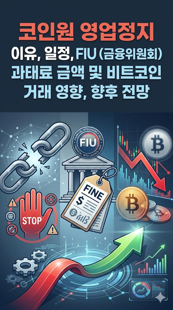 코인원 영업정지 이유, 일정, FIU (금융위원회) 과태료 금액 및 비트코인 거래 영향, 향후 전망