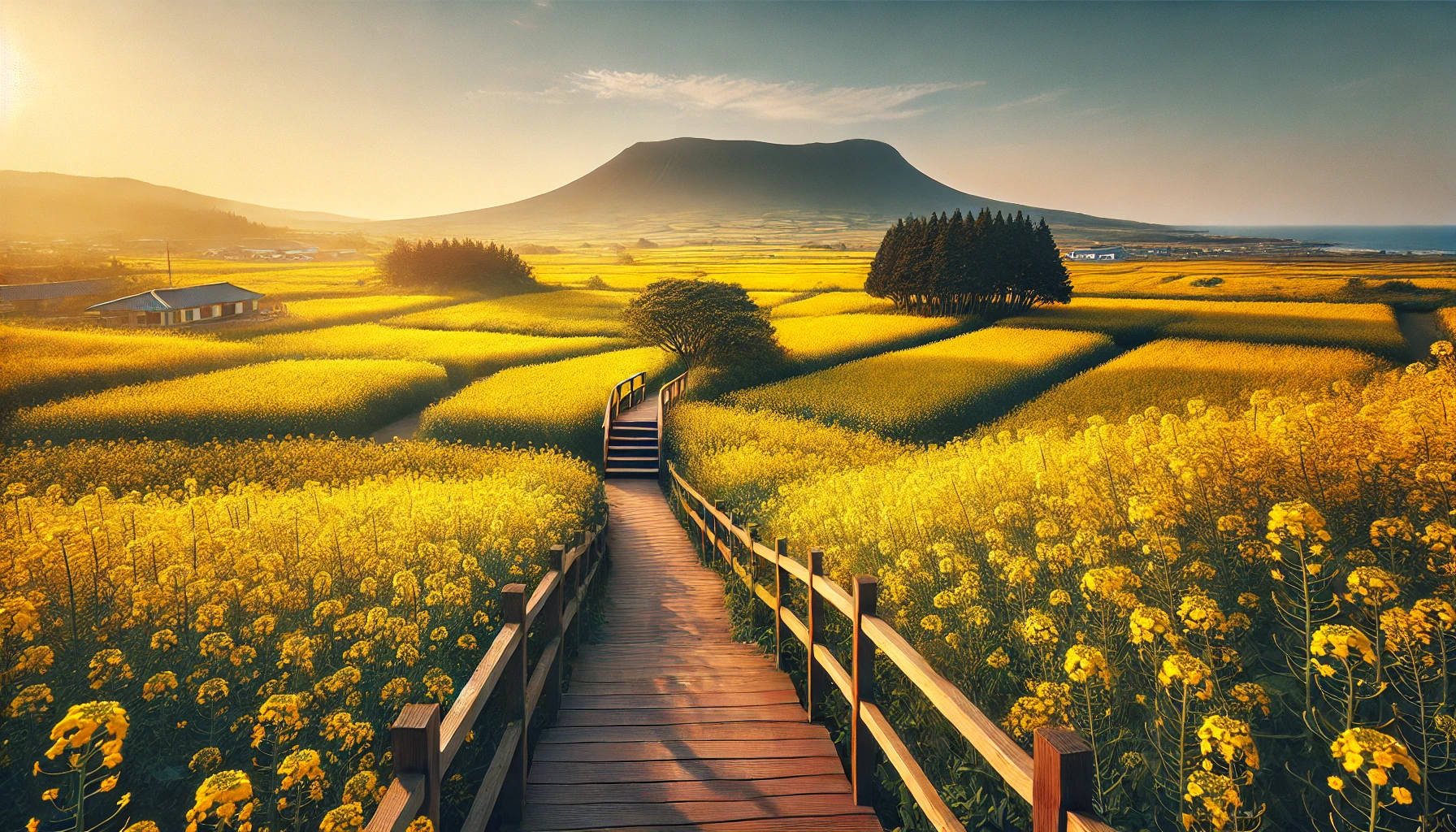 제주도 유채꽃밭