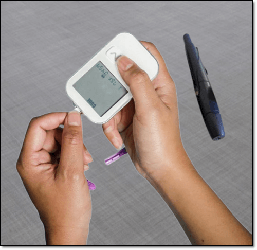 당뇨병 환자 혈당 체크