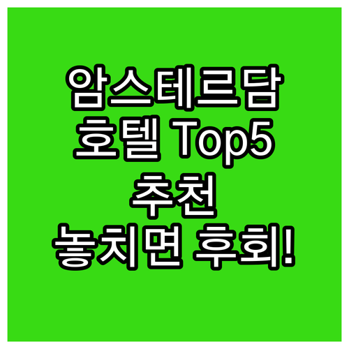 2025 암스테르담 여행, 최고의 호..
