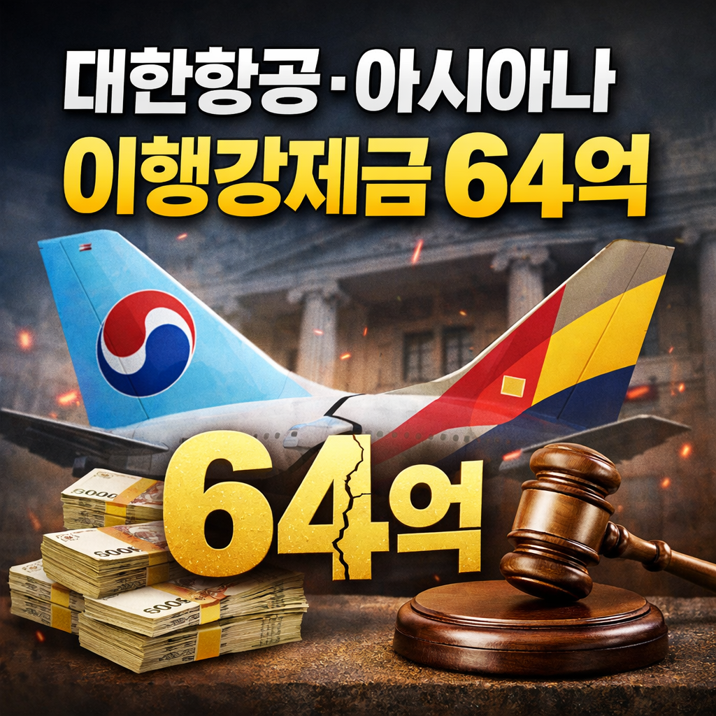 대한항공 아시아나 이행강제금 64억, 앞으로 주가 영향은 합병 조건 다시보기