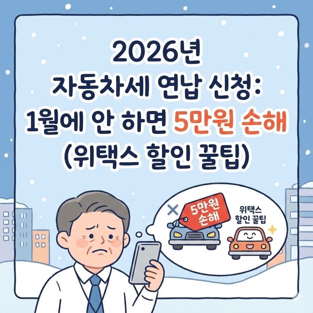 2026년 자동차세 연납 신청: 1월에 안 하면 5만원 손해