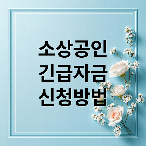 소상공인 긴급경영안정자금: 신청부터 활용까지 완벽 가이드