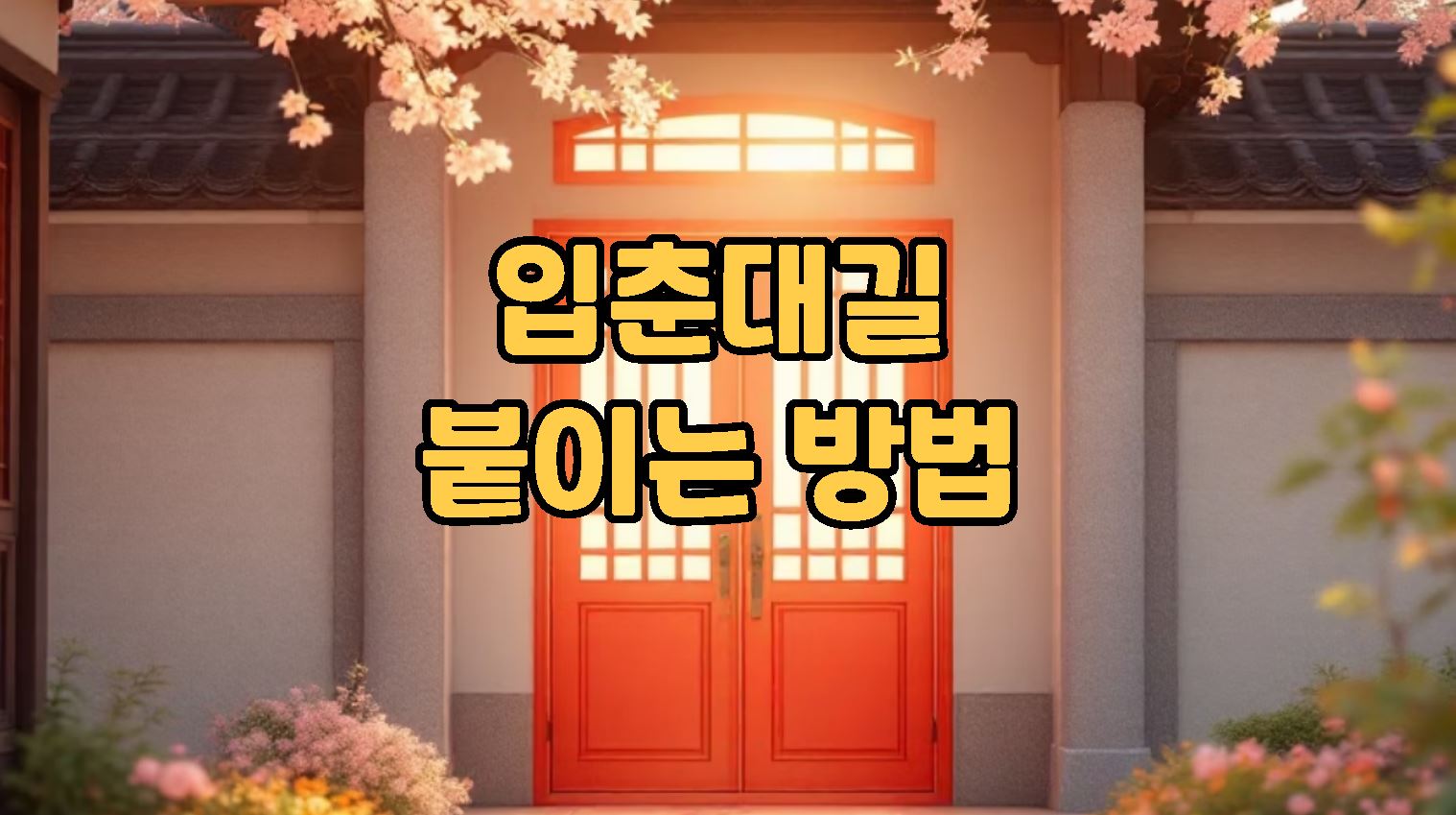 입춘대길 붙이는 방법 총정리