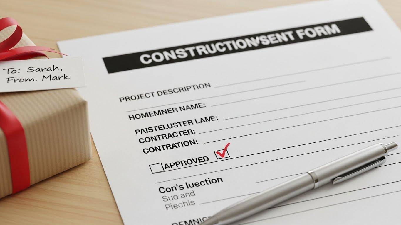 인테리어 공사 동의서 선물