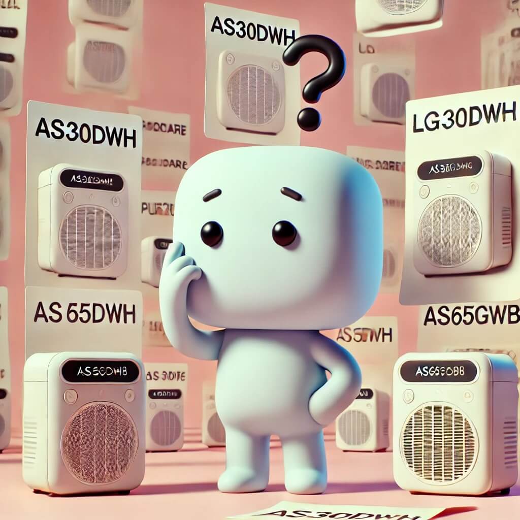 LG 퓨리케어 공기청정기 모델명 보는 법