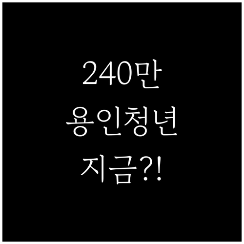 용인 청년월세 지원 240만원 받기 ..
