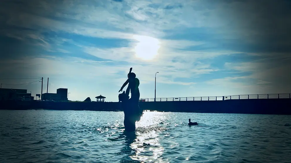 추억사진을 김녕해수욕장에서 남길 수 있습니다.