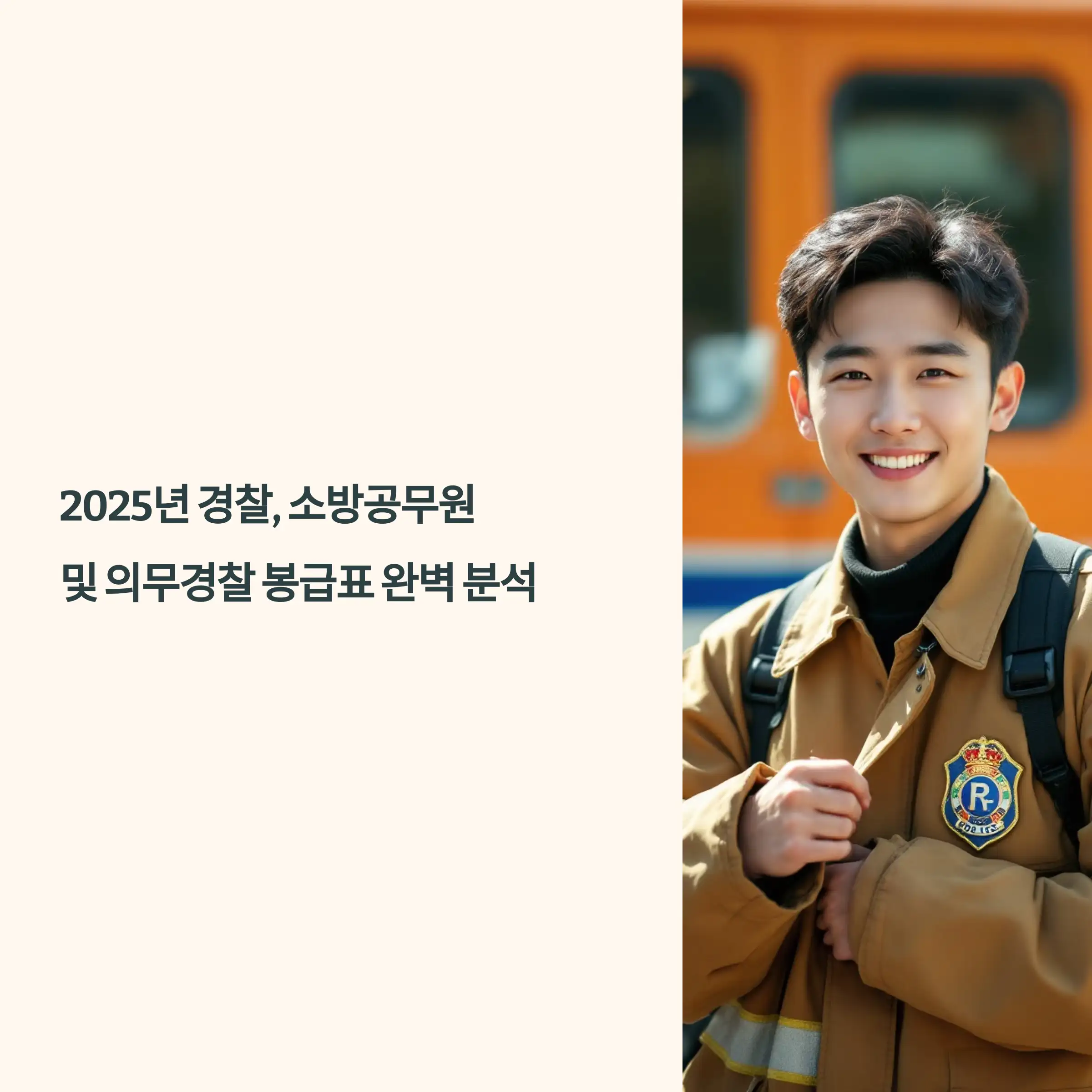 2025년 경찰·소방공무원 및 의무경찰 봉급표 경장 봉급표