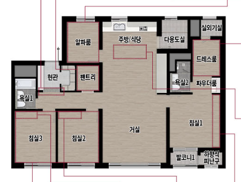 검단-롯데캐슬-넥스티엘-평면도-108A