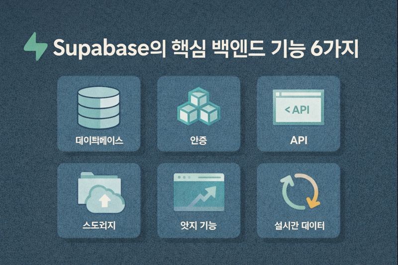 Supabase의 핵심 백엔드 기능 6가지 관련 이미지