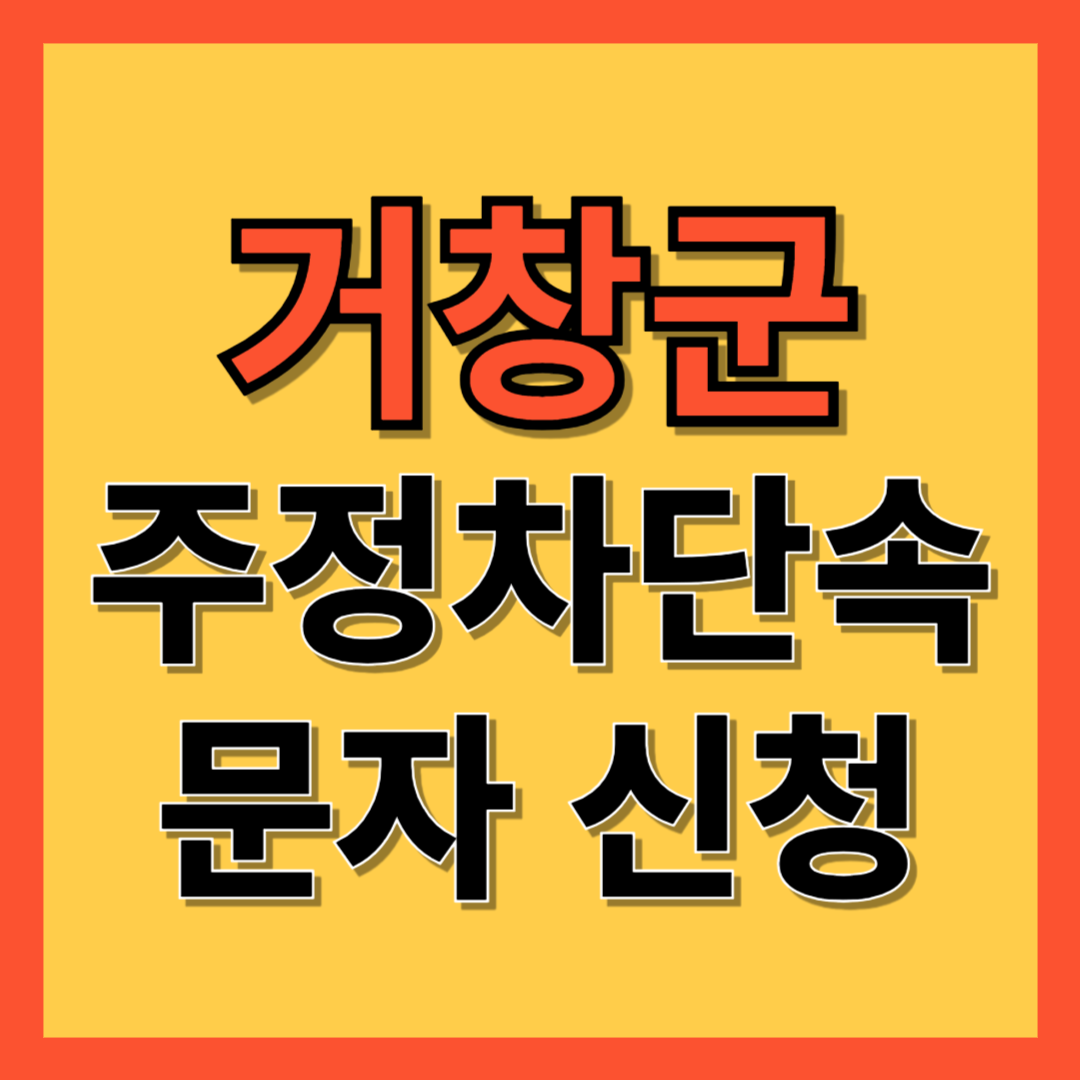 거제시 주정차 단속 알림 서비스 신청 방법 ❘ 불법주차 문자알림서비스