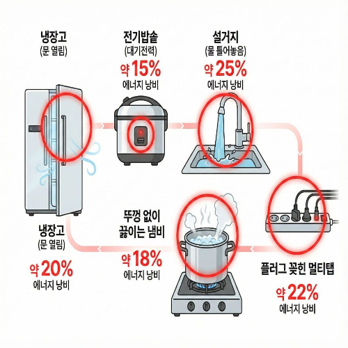 주방 에너지 절약, 전기&middot;가스&middot;물 아껴 쓰는 실용 팁