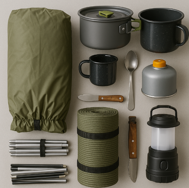 캠핑시 필요한 용품들 사진