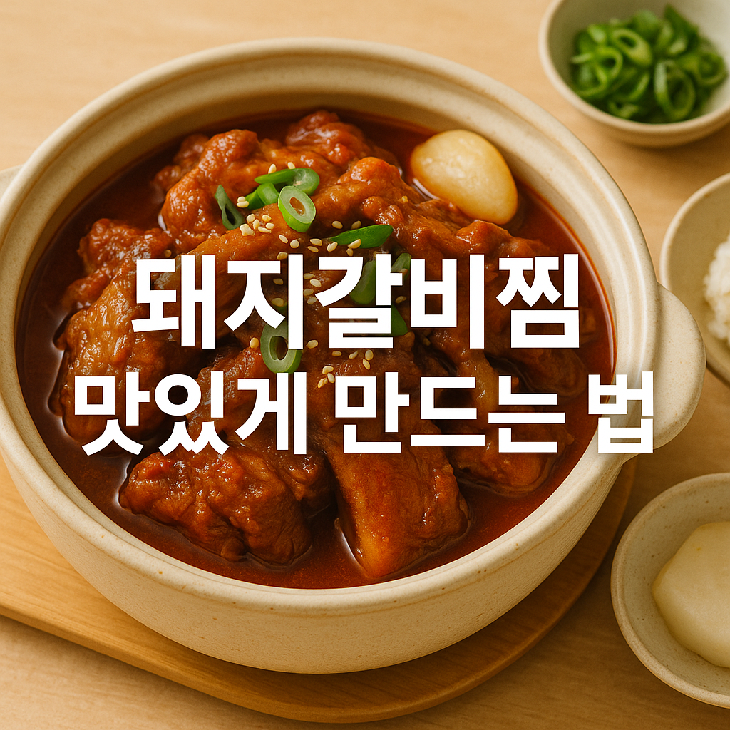 돼지갈비찜 맛있게 만드는 법