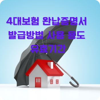 4대보험 완납증명서 발급방법 사용 용도 유효기간