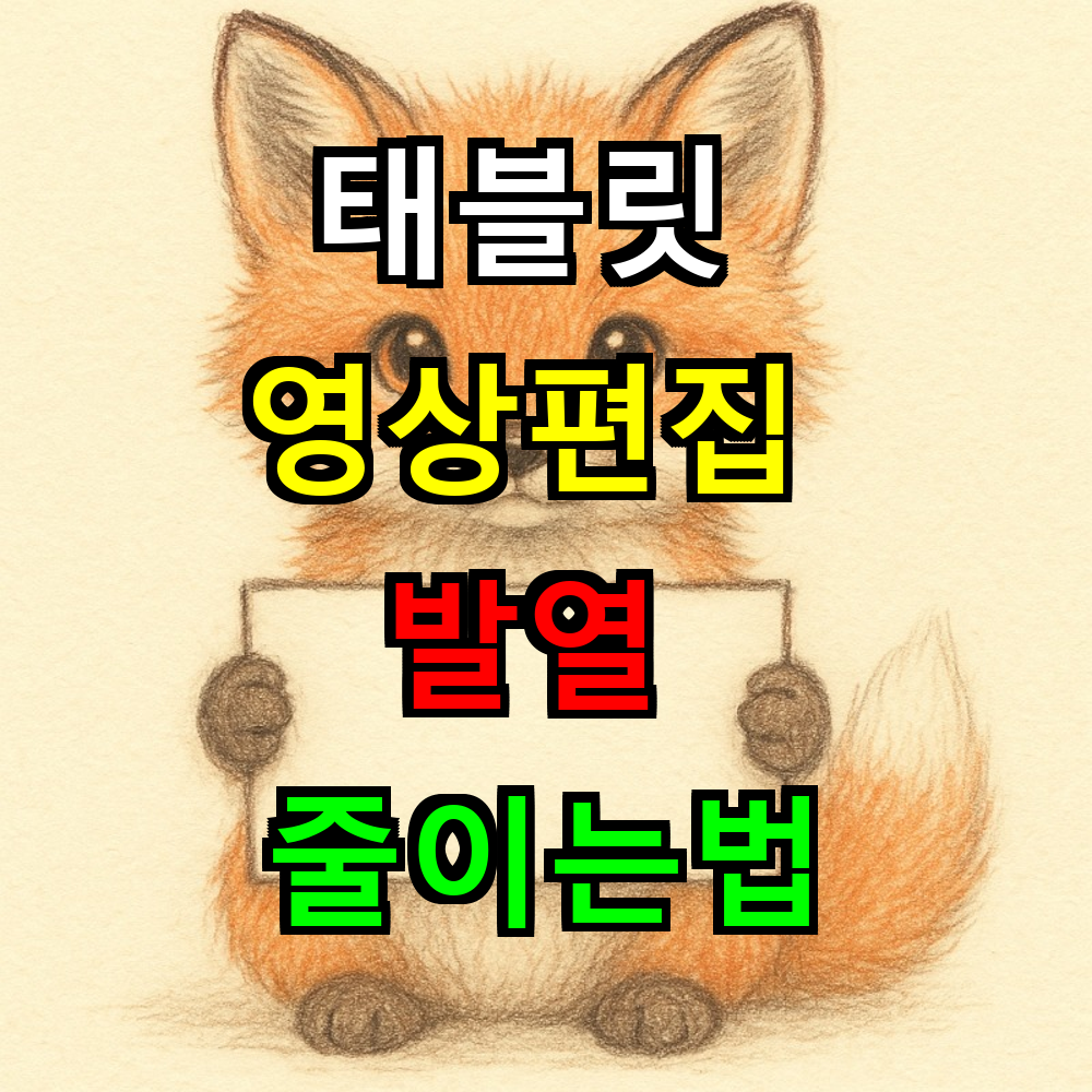 태블릿 영상편집 발열 줄이는법? 쿨링팬 없이도 가능한 실전팁