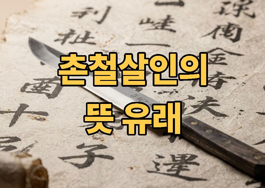 촌철살인의 뜻 유래