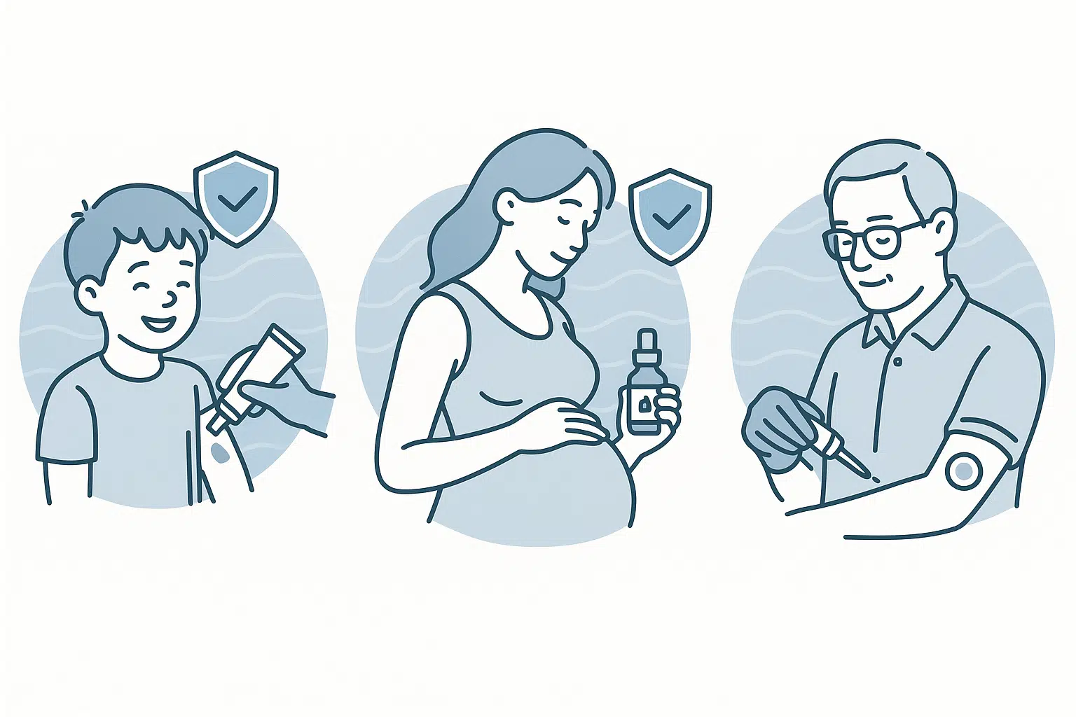 어린이, 임산부, 당뇨 환자. 각 그룹에 맞는 안전한 치료법(저자극&middot;국소치료)