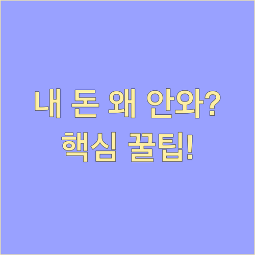 내 금융자산 환급이 늦어지는 이유..