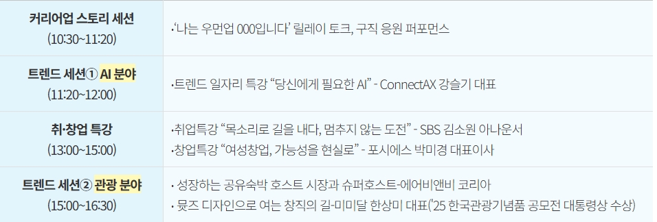 여성, 청년, 시니어 모두 위한 11월 서울 일자리박람회 3곳