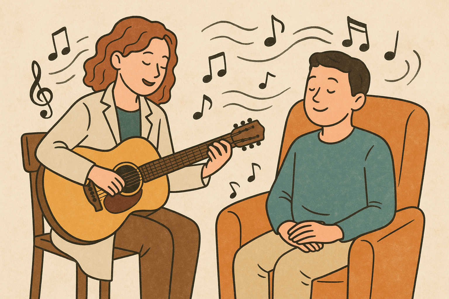 음악 치료의 조화로운 순간