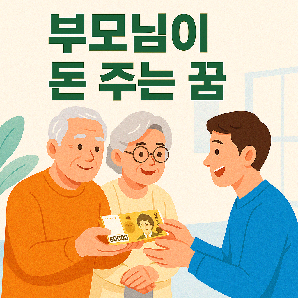 부모님에게 돈 받는 꿈