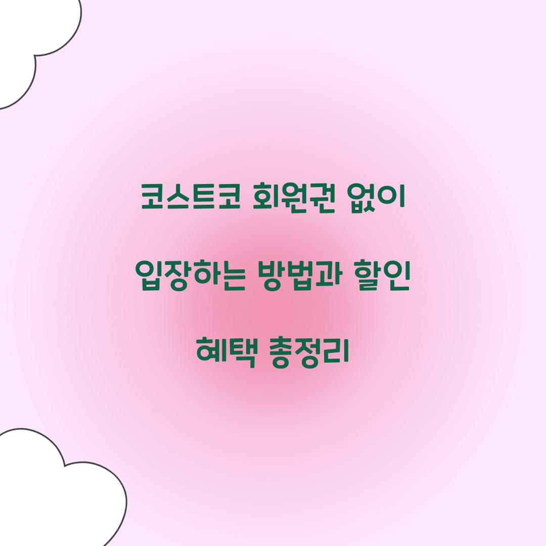 코스트코 회원권 없이 입장