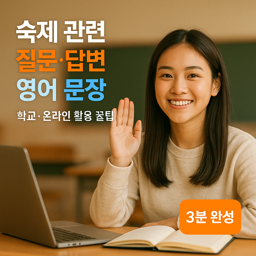 숙제 관련 질문·답변 영어 문장 26년 기준 ｜ 학교·온라인 활용 꿀팁