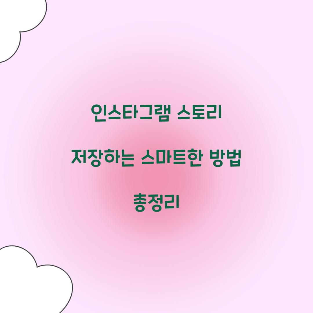 인스타그램 스토리 저장