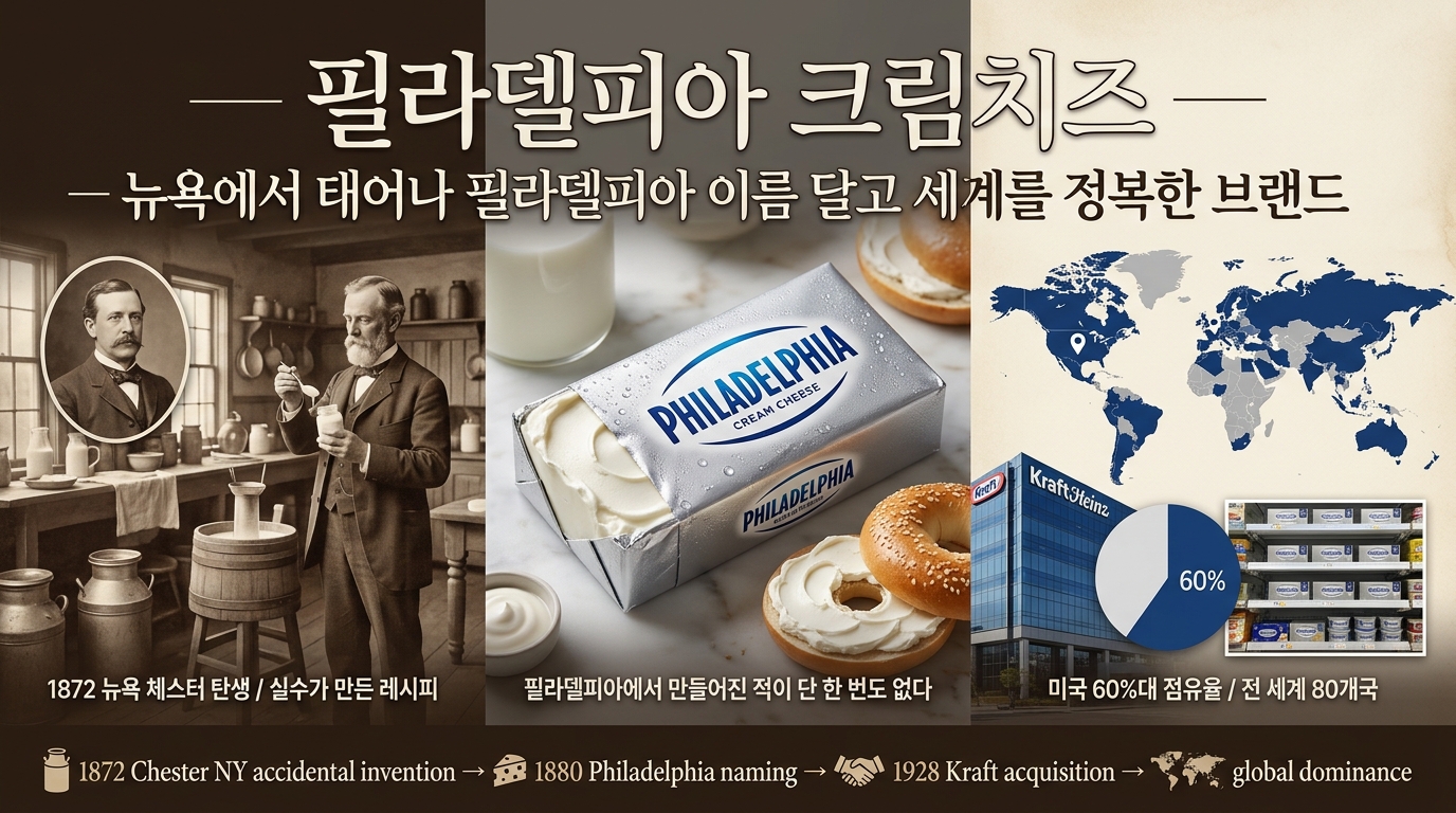 "필라델피아 크림치즈 — 뉴욕에서 태어나 필라델피아 이름 달고 세계를 정복한 브랜드