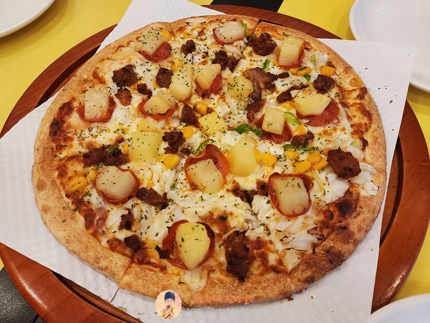 직화파인애플피자