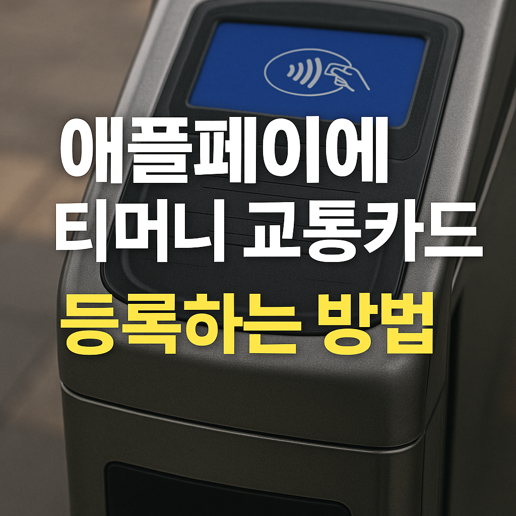 애플페이에 티머니 교통카드 등록하는 방법