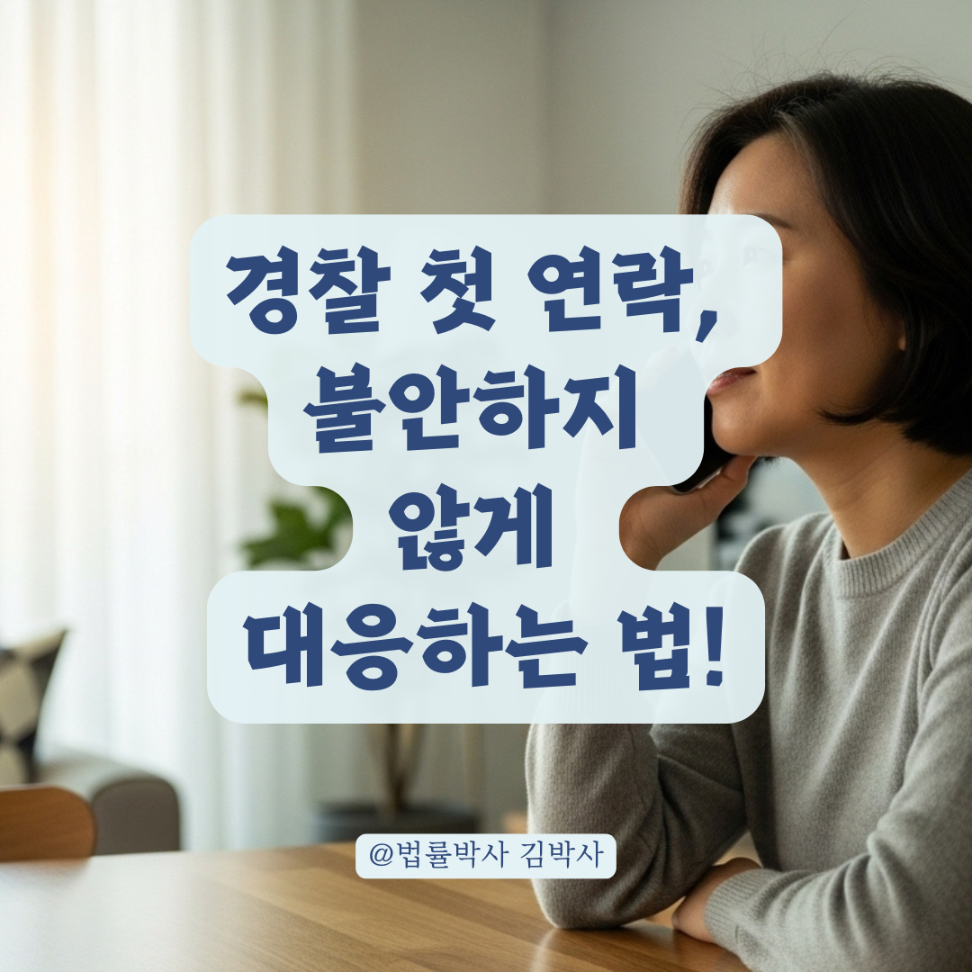 경찰 배정 후 첫 연락, 수사관과 안전하게 소통하는 방법 총정리.