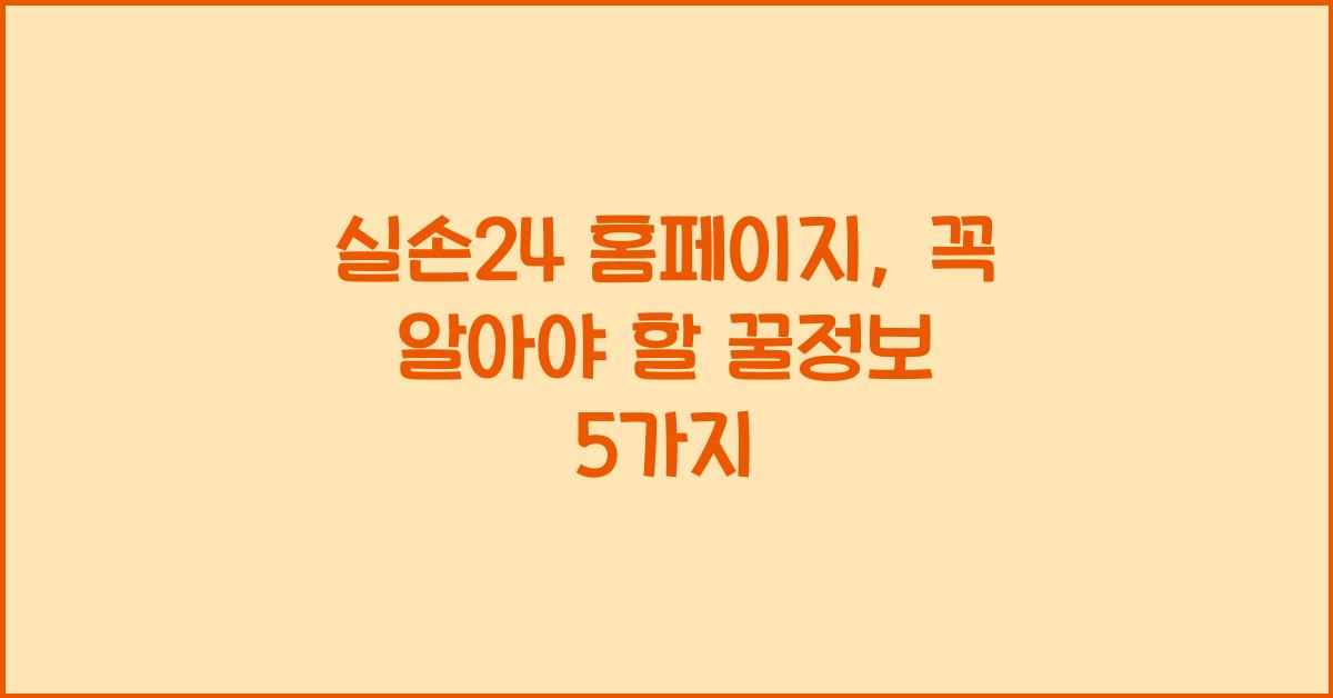 실손24 홈페이지