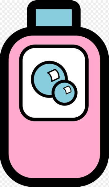 분홍색 통의 샴푸