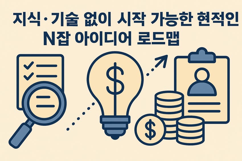 지식·기술 없이 시작 가능한 현실적인 N잡 아이디어 로드맵