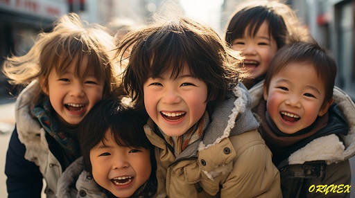 밝게 웃고 있는 위기청소년들