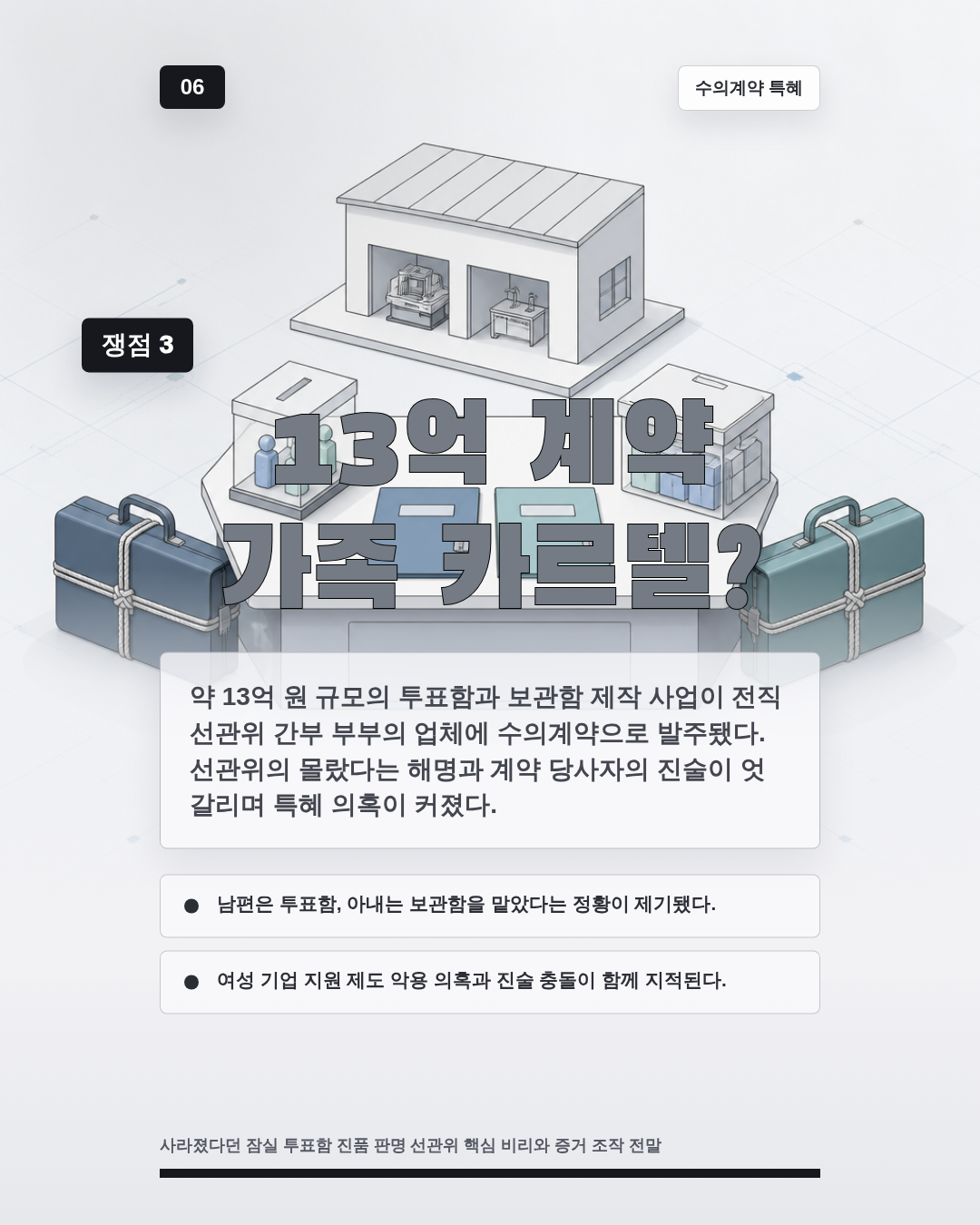 13억 계약 가족 카르텔?