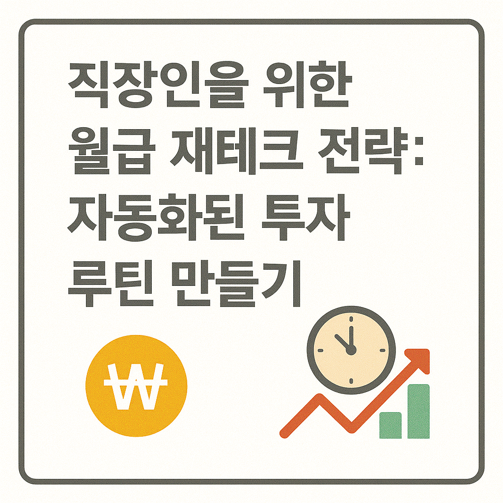 직장인 월급 재테크, 자동화 투자 루틴