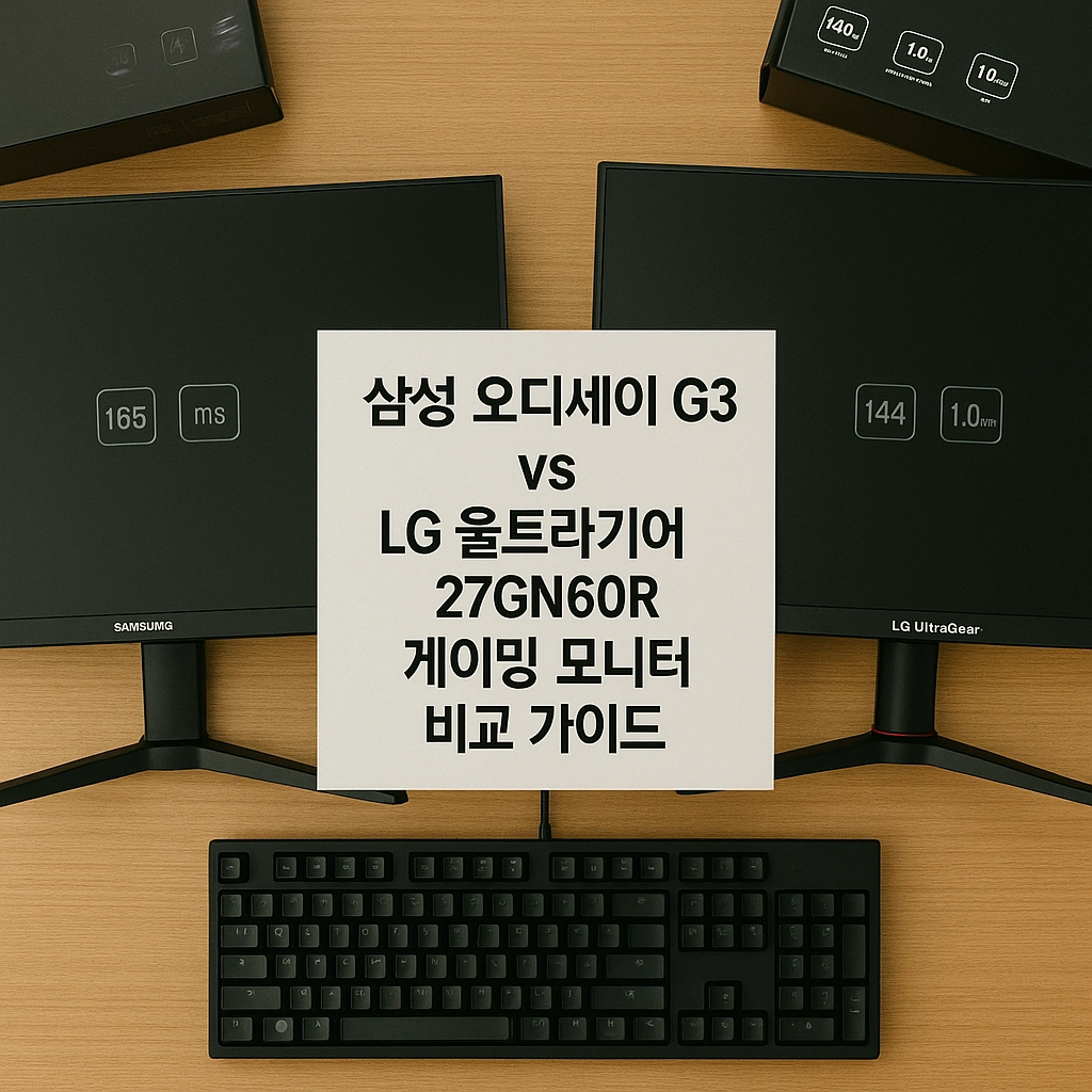 삼성 오디세이 G3 vs LG 울트라기어 27GN60R 게이밍 모니터 비교 가이드