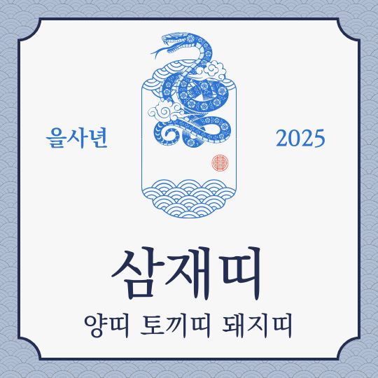 2025년 삼재띠 을사년 토끼띠 양띠 돼지띠 삼재 수재 화재 풍재