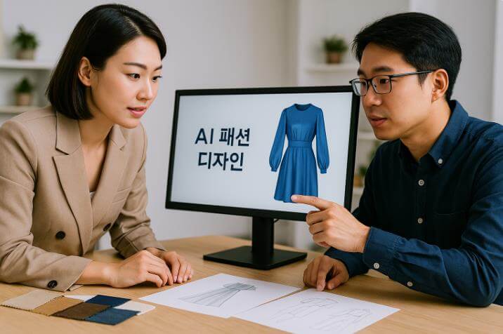 AI가 패션 디자인 프로세스를 혁신하는 모습